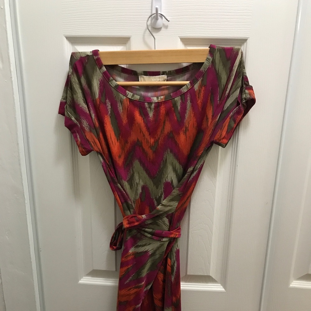 Michael Kors Wrap Dress Multi Print Size Small